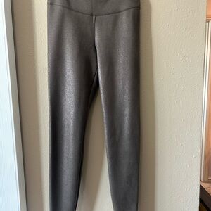 White House Black Market Metallic Gray Leggings